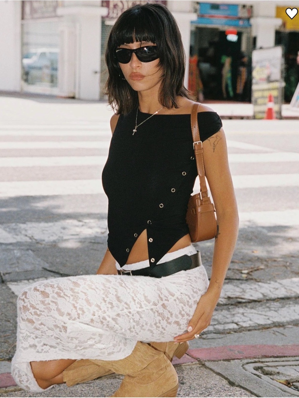 Princess Polly White Lace Maxi Skirt